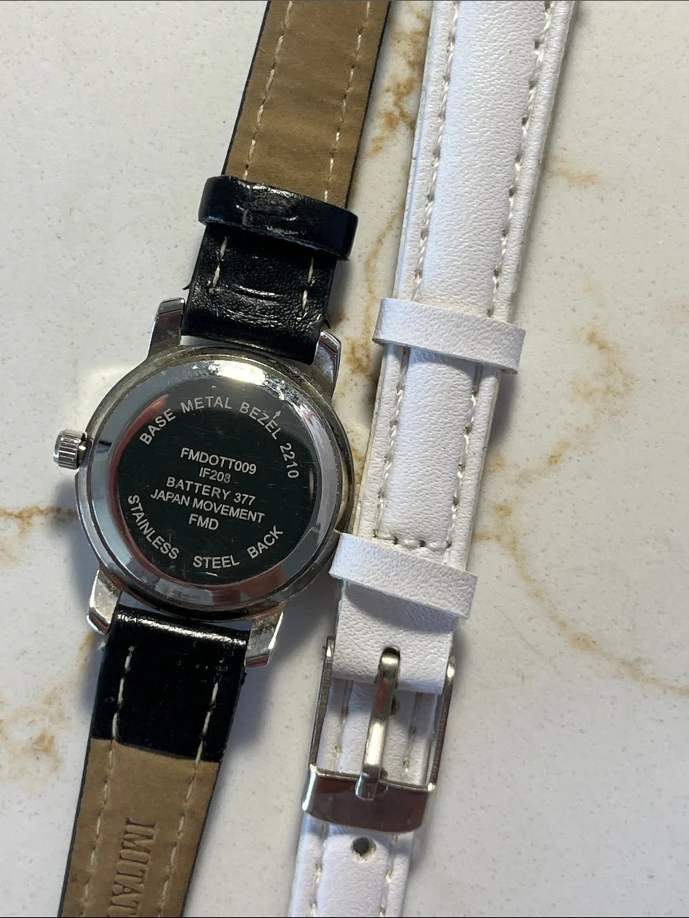 Lot of 4 Women’s Watches - Brown, Silver/White, Black, White Strap